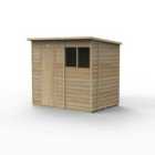 Forest Garden 4LIFE Pent Shed 7x5 - Single Door - 2 Windows