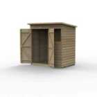 Forest Garden 4LIFE Pent Shed 6x4 - 1 Window - Double Door