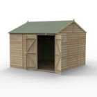 Forest Garden 4LIFE Reverse Apex Shed 10x10 2 Door No Window