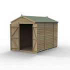 Forest Garden 4LIFE Apex Shed 6x10 - Double Door - No Window