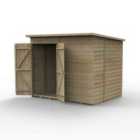 Forest Garden Beckwood 8x6 Pent Shed - No Windows - 2 Door