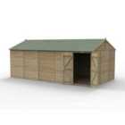 Forest Garden 4LIFE Reverse Apex Shed 20x10 2 Door No Window