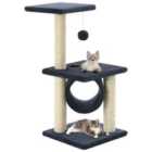 vidaXL Cat Tree w/ Sisal Scratching Posts 65cm Dark Blue