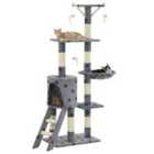 vidaXL Cat Tree w/ Sisal Scratching Posts 138cm Grey