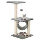 vidaXL Cat Tree w/ Sisal Scratching Posts 65cm Grey
