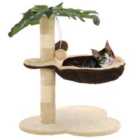 vidaXL Cat Tree w/ Sisal Scratch Post 50cm Beige and Brown