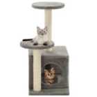 vidaXL Cat Tree w/ Sisal Scratching Posts 60cm Grey