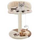 vidaXL Cat Tree w/ Sisal Scratch Post 40cm Beige and Brown