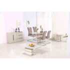 Heartlands Furniture Knightsbridge Small Dining Table With Glass Top