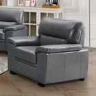 Ripley Faux Leather Armchair Grey