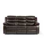 Heartlands Furniture Turin Recliner 3 Seater Brown