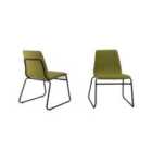 Heartlands Furniture Albion Pu Chairs Green (6's)
