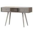 Heartlands Furniture Belvoir Dressing Table 2 Drawer Grey Oak