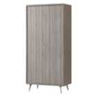 Heartlands Furniture Belvoir Wardrobe 2 Door Grey Oak