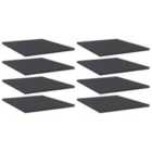 vidaXL Bookshelf Boards 8 Pcs Grey 40X50X1.5cm Engineered Wood