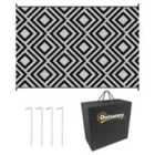 Outsunny Reversible Outdoor Rug w/ Carry Bag 182 x 274 cm