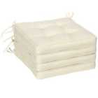 Outsunny 42x42cm Garden Seat Cushion w/ Ties - Cream
