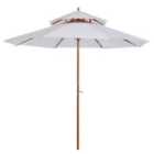 Outsunny 2.7m Double Tier Parasol - Cream