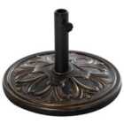 Outsunny 13kg Heavy Duty Round Parasol Base - Bronze