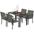 Outsunny 4 Seat Patio Conservatory Set - Grey