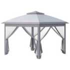 Outsunny Pop Up Foldable Gazebo w/ Height Adjustable/Bag
