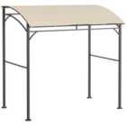 Outsunny 2.2x1.5m BBQ Gazebo w/ Canopy and 10 Hooks - Beige