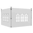 Outsunny 2x Gazebo Side Panels for 3x3(m) or 3x4m - White