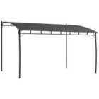 Outsunny 3x4m Metal Lean To Pergola - Grey