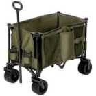 Outsunny Folding Garden Trolley w/ Steel Frame - Green
