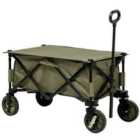 Outsunny Folding Garden Trolley w/ Folding Board