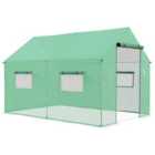 Outsunny 2x3m Polytunnel Greenhouse w/ Wide Door - Green