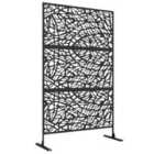Outsunny 6.5' Metal Privacy Screen - Twisted Lines