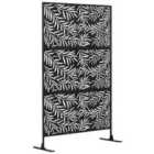 Outsunny 6.5ft Metal Privacy Screen w/ Stand, Expand Screws