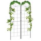 Outsunny 2pk Grid Design Metal Trellis