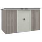 Outsunny Garden Storage Shed Store Metal - Light Grey