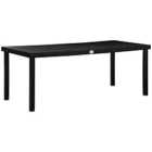 Outsunny AluminIum 8 Seater Dining Table - Black
