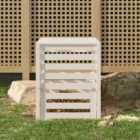 vidaXL Composter White 63.5x63.5x77.5cm Solid Wood Pine