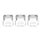 Kilner Square Push Top Jars Set Of 3 250Ml