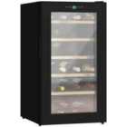HOMCOM 24 Bottles Freestanding Wine Fridge With Glass Door Wine Cooler Fridge
