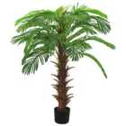 vidaXL Artificial Cycas Palm with Pot 140cm Green