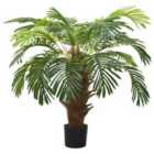 vidaXL Artificial Cycas Palm with Pot 90cm Green