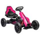 HOMCOM 12V Electric Go Kart With Forward Reversing - Pink