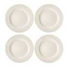 Mikasa Cranborne Stoneware Dinner Plates, Set Of 4, 27Cm, Cream