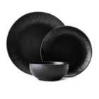 Mikasa Jardin Midnight 12-piece Stoneware Dinner Set, Black