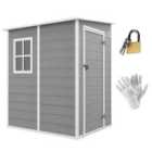 Outsunny Lean To Garden Shed 4'x5' W/ Lockable Door