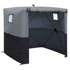 Outsunny 2 X 2M Pop Up Gazebo With Sides Easy Up Party Tent Black