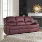 Artemis Home Glendale 3 Seat Electric Reclining Sofa - Burgundy