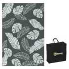 Outsunny Reversible Waterproof Outdoor Rug 182 X 274Cm, Grey