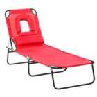Outsunny Folding Sun Lounger Reclining Chair