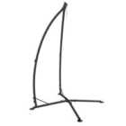Outsunny Hammock Chair Stand Metal Frame Hammock Stand Only, Black